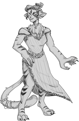 Lineart with shading