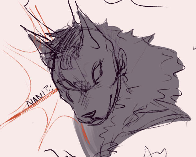 Sketch page depicting an anthropomorphic lizard in numerous poses